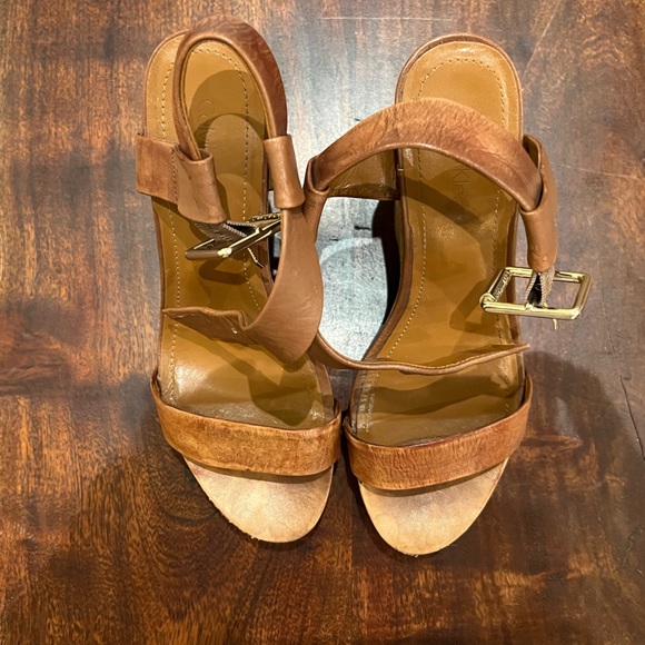 Calvin Klein leather wedges - Picture 3 of 5